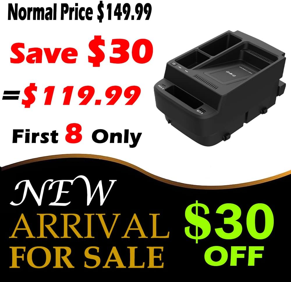 Center Console Organizer with Wireless Charger R4259