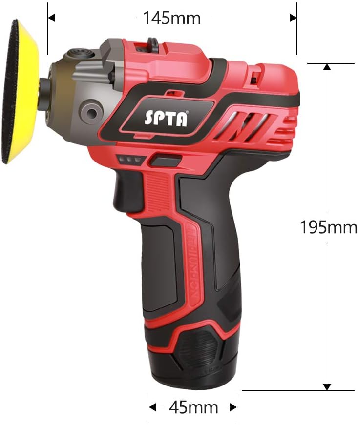 12V Cordless Car Polisher and Buffer with 1500mAh Li-ion Battery, Pack of 2 F39905