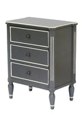 Gray Wood Accent Cabinet with 3 Drawers B8579