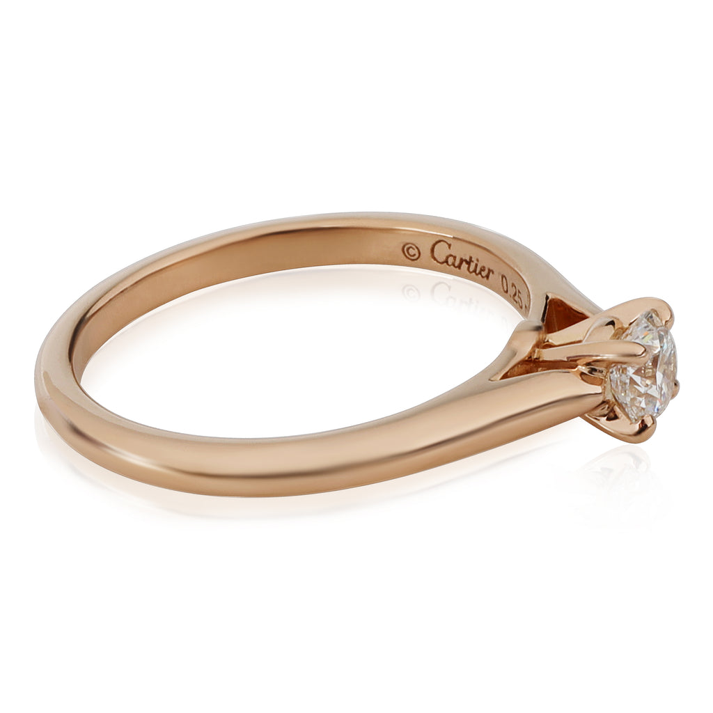 Diamond Solitaire Ring in 18K Rose Gold 0.25 CTW R2241