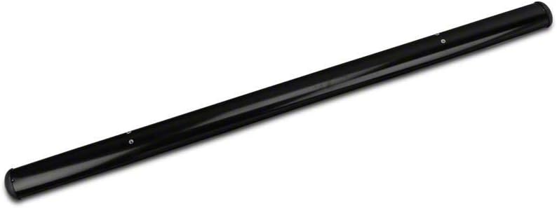 4-Inch Oval Straight End Side Step Bars; Gloss Black H183912
