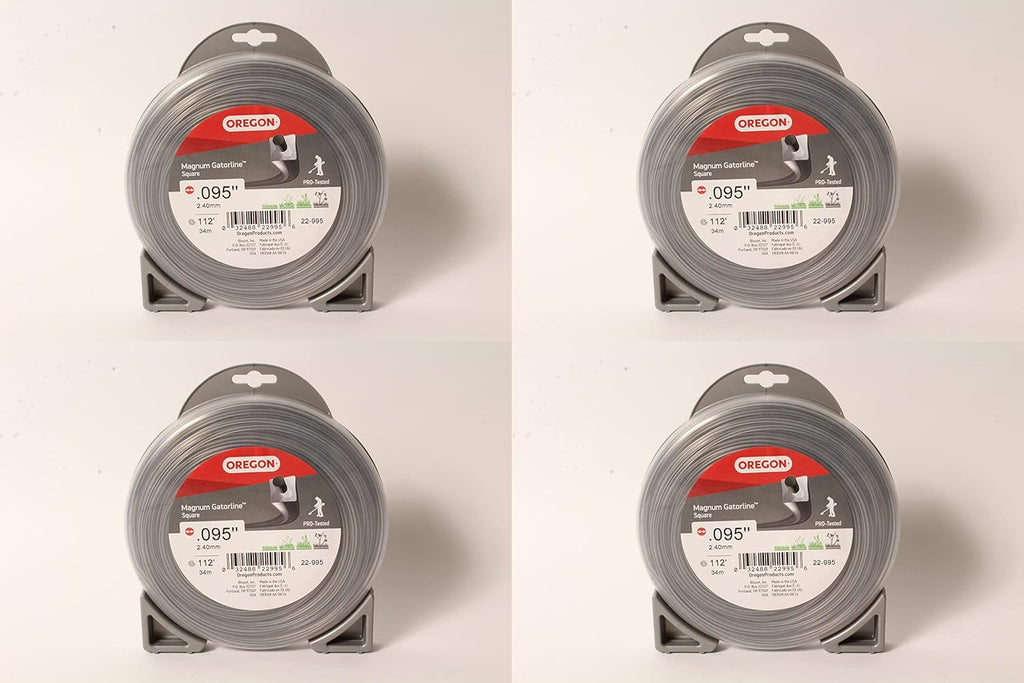 4PK .095" x 113' Square Trimmer Line Spool 1/2Lb Pack of 2 D251828