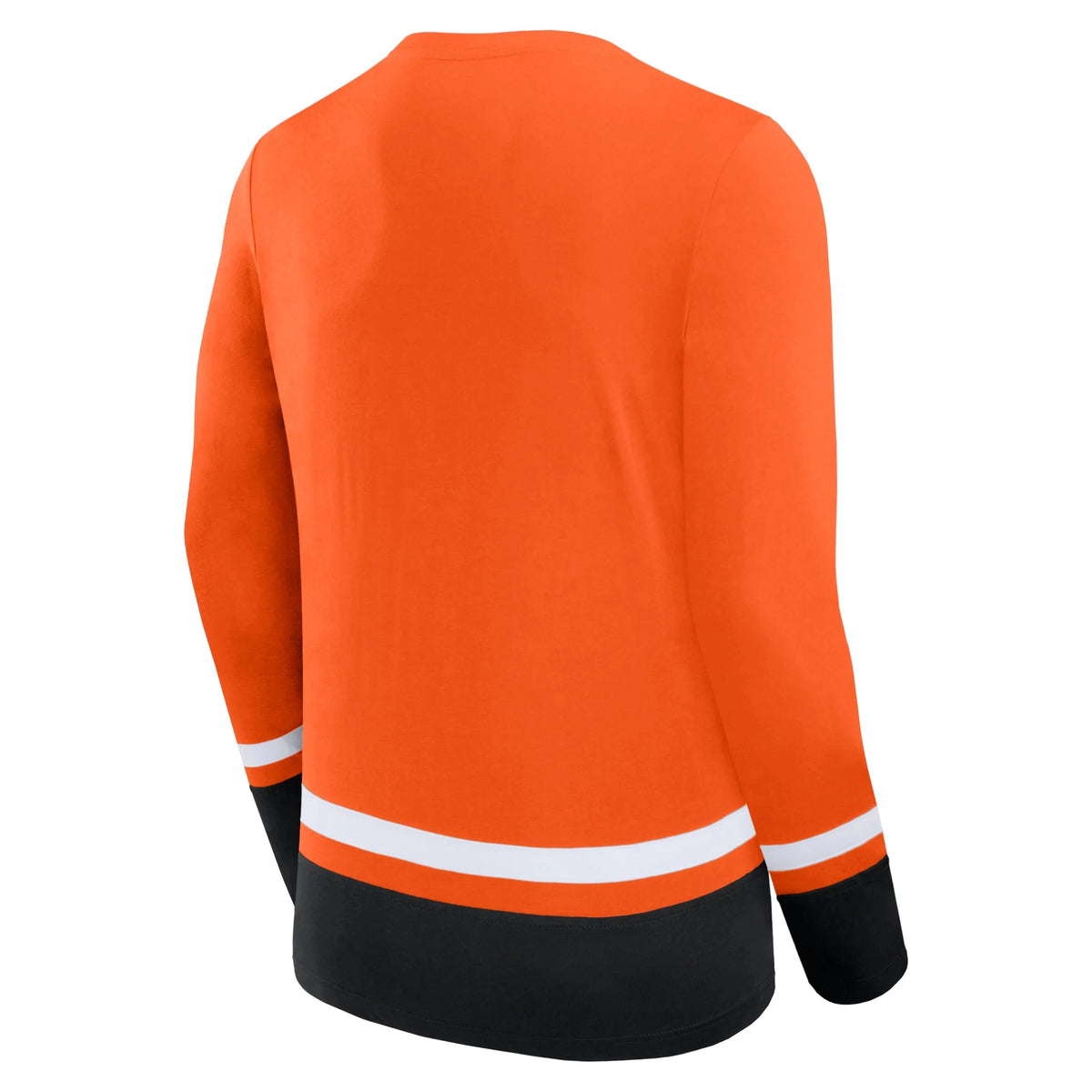 Orange Philadelphia Flyers Back Pass Lace-Up Long Sleeve T-Shirt X463