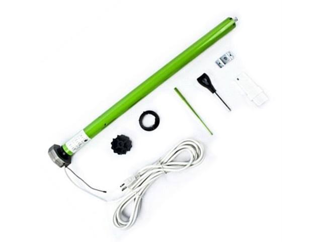 Motorized Retractable Patio Canopy Awning 13x10 Green/White M400471