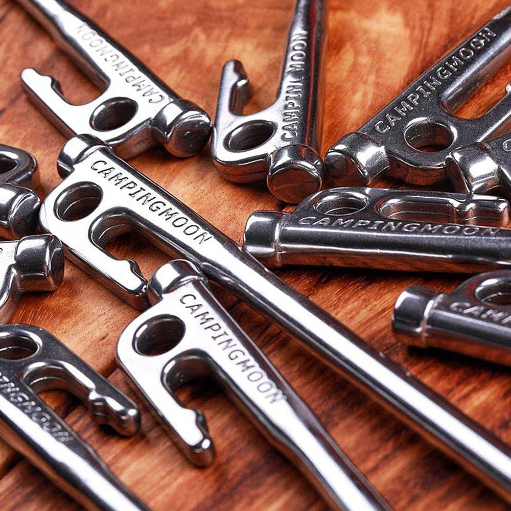 Heavy Duty Steel Tent Stakes Pegs with Hook and Hole Design P813529