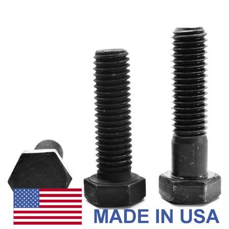 7/8 inch-14 x 5 1/2 inch Fine Thread Grade 5 Hex Cap Screw Black Oxide Pk 17 U5591
