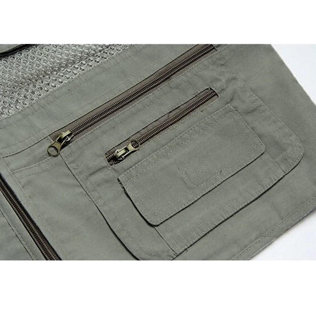 Men Utility Fly Fishing Vest Jacket 4XL D43087