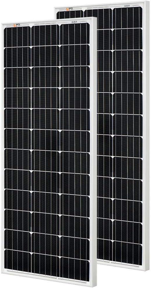 200 Watt 12 Volt Monocrystalline Solar Panel 2 Pack F7453