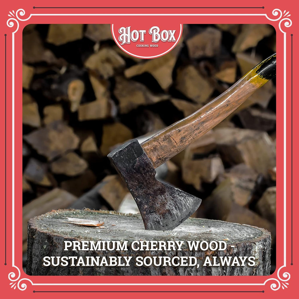 Kiln-Dried Cherry Cooking Wood, 6 Inch Mini-Cut Logs, 1 Box (350 Cubic Inches) Pack of 2 R867630
