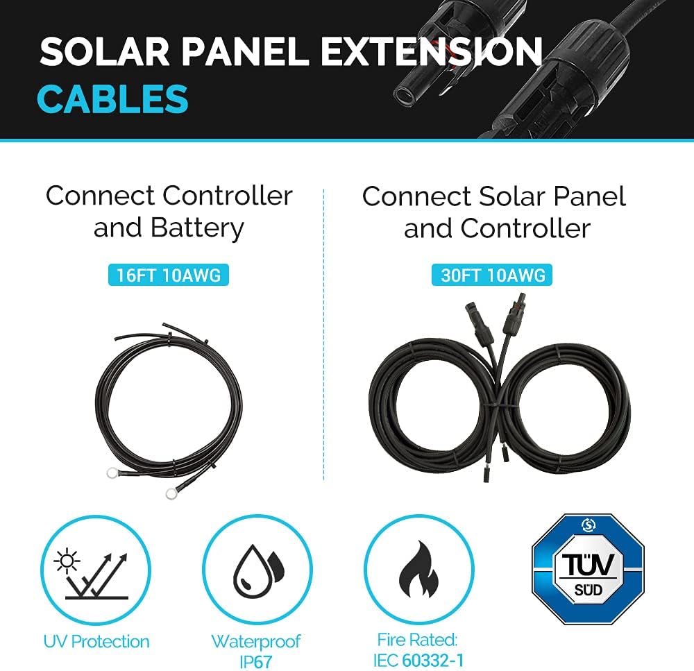 400 Watts 12 Volts Monocrystalline Solar Kit with Charge Controller L4444