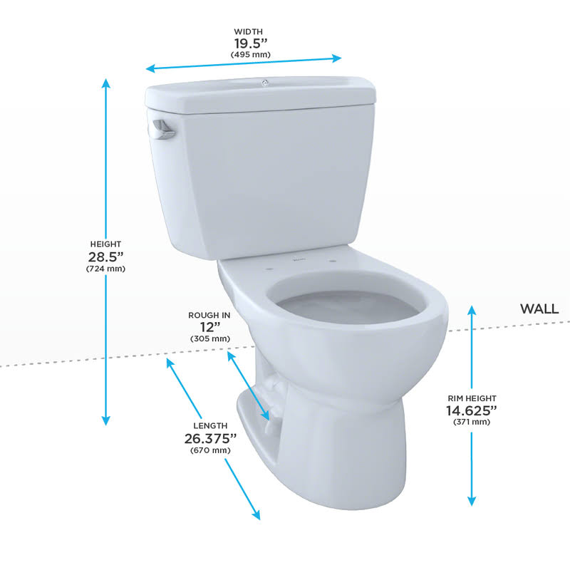 Colonial White Two Piece Toilet K592