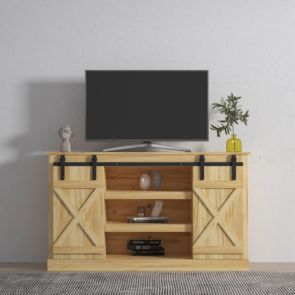 Walnut Wood TV Stand with Storage Cabinet N2306