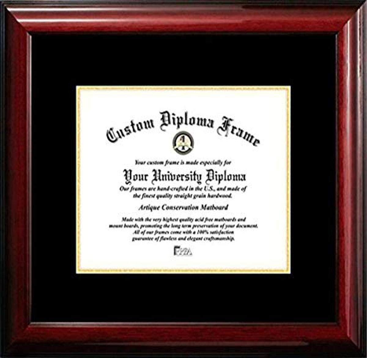 Mahogany Certificate Frame with Black and Gold Mats Y612688