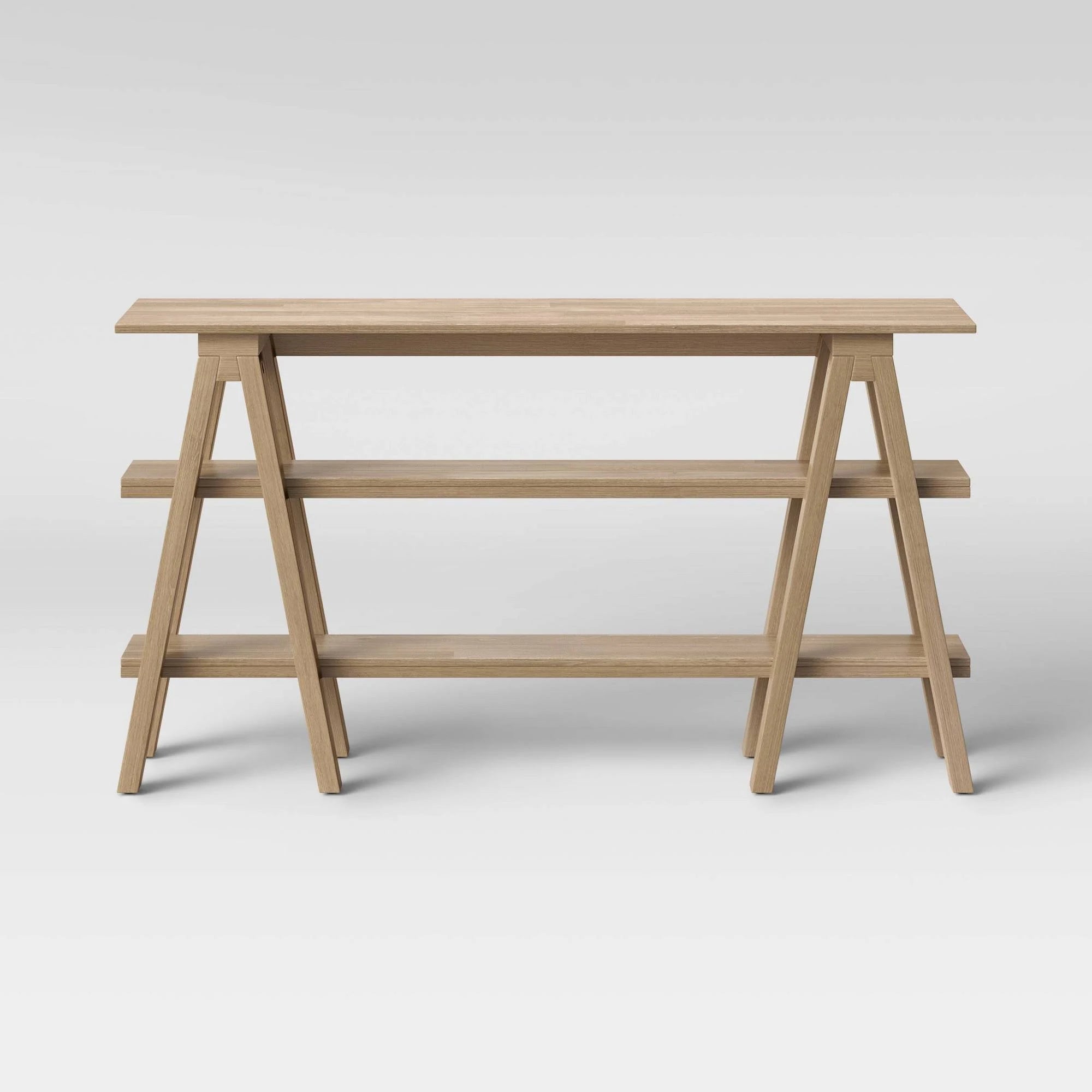 Natural Wooden Horizontal Bookshelf A738855