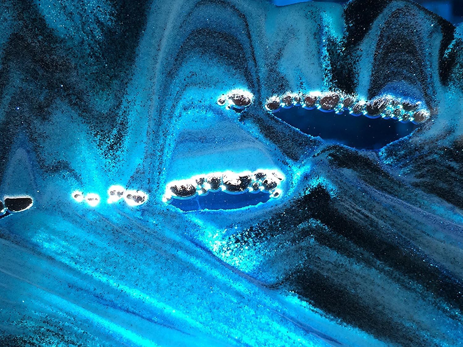 Ocean Blue Bubble Motion Falling Sand Art P2205