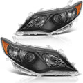 Chrome Housing Amber Reflector Projector Headlights Assembly Pair V71839