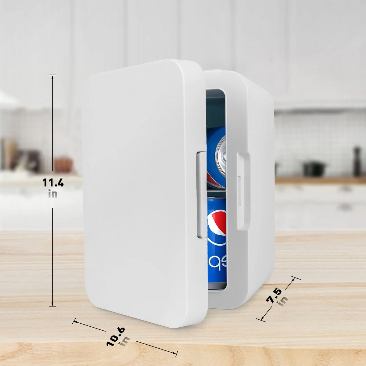 White 8 Liter Portable Cooler and Warmer Mini Refrigerator U3575