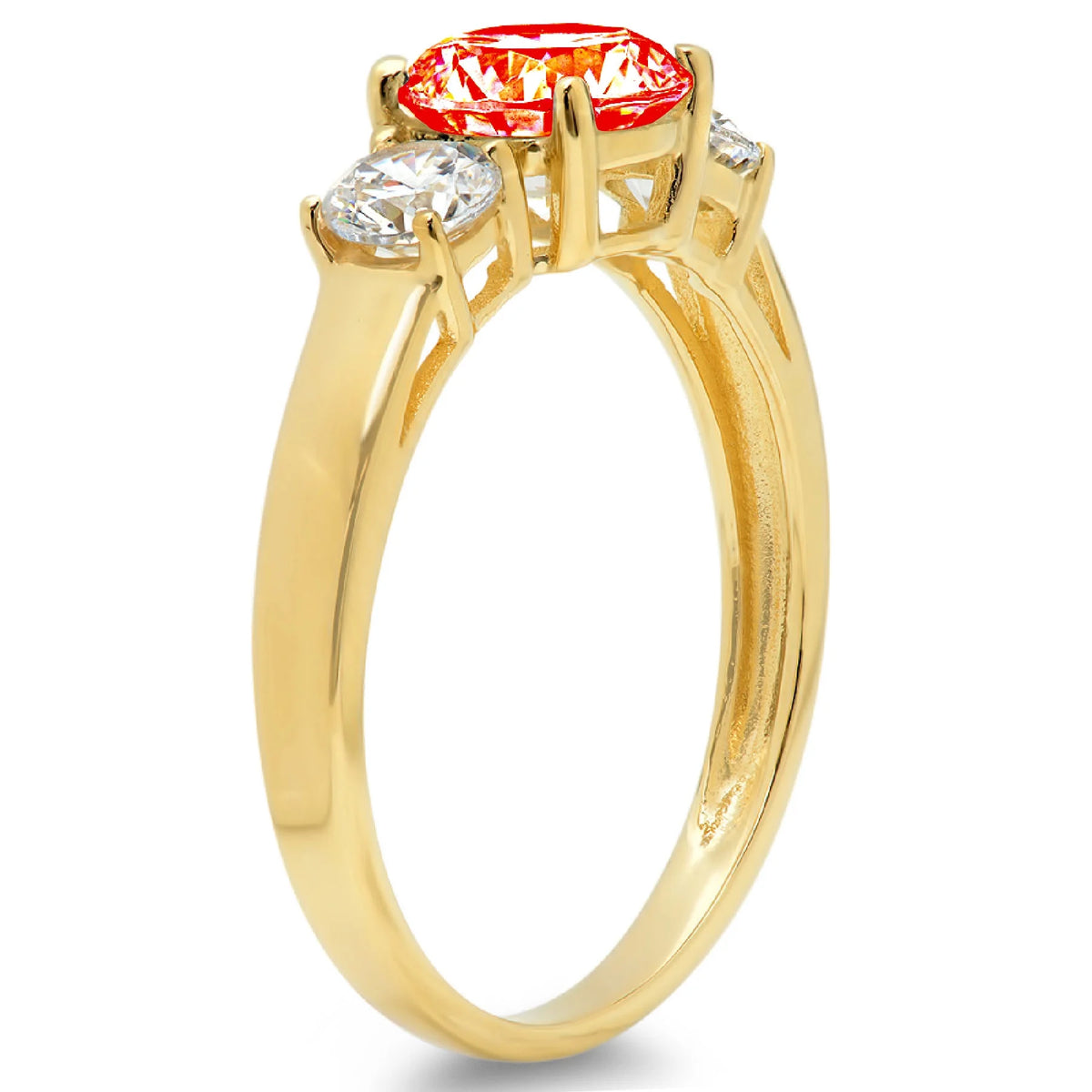 14k Yellow Gold Three-Stone Ring M71165