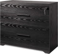 Black 2-Drawer Wood Lateral File Cabinet C16857