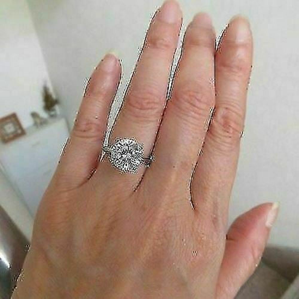 18K White Gold Diamond Engagement Ring Size 5 K24672