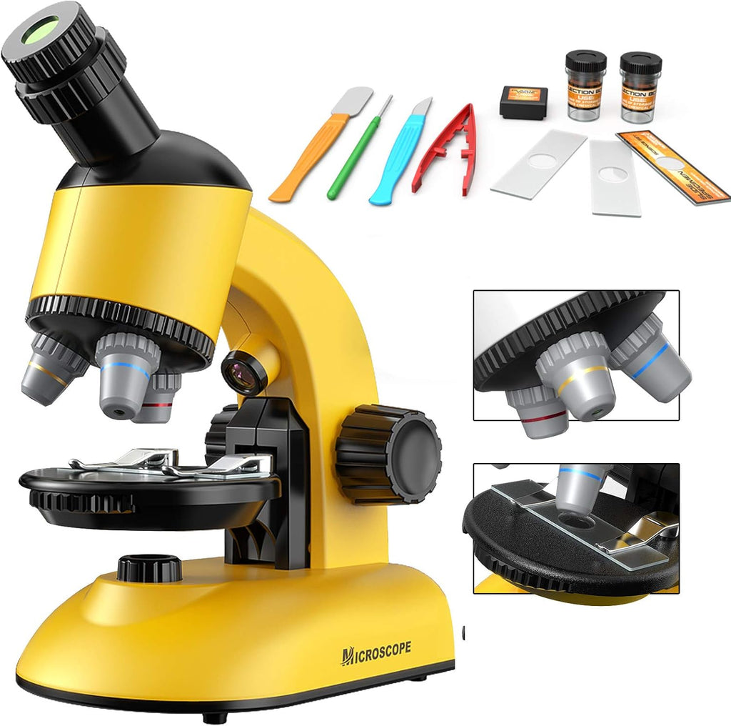 40X-1200X LED Microscope Kit with Slides H664