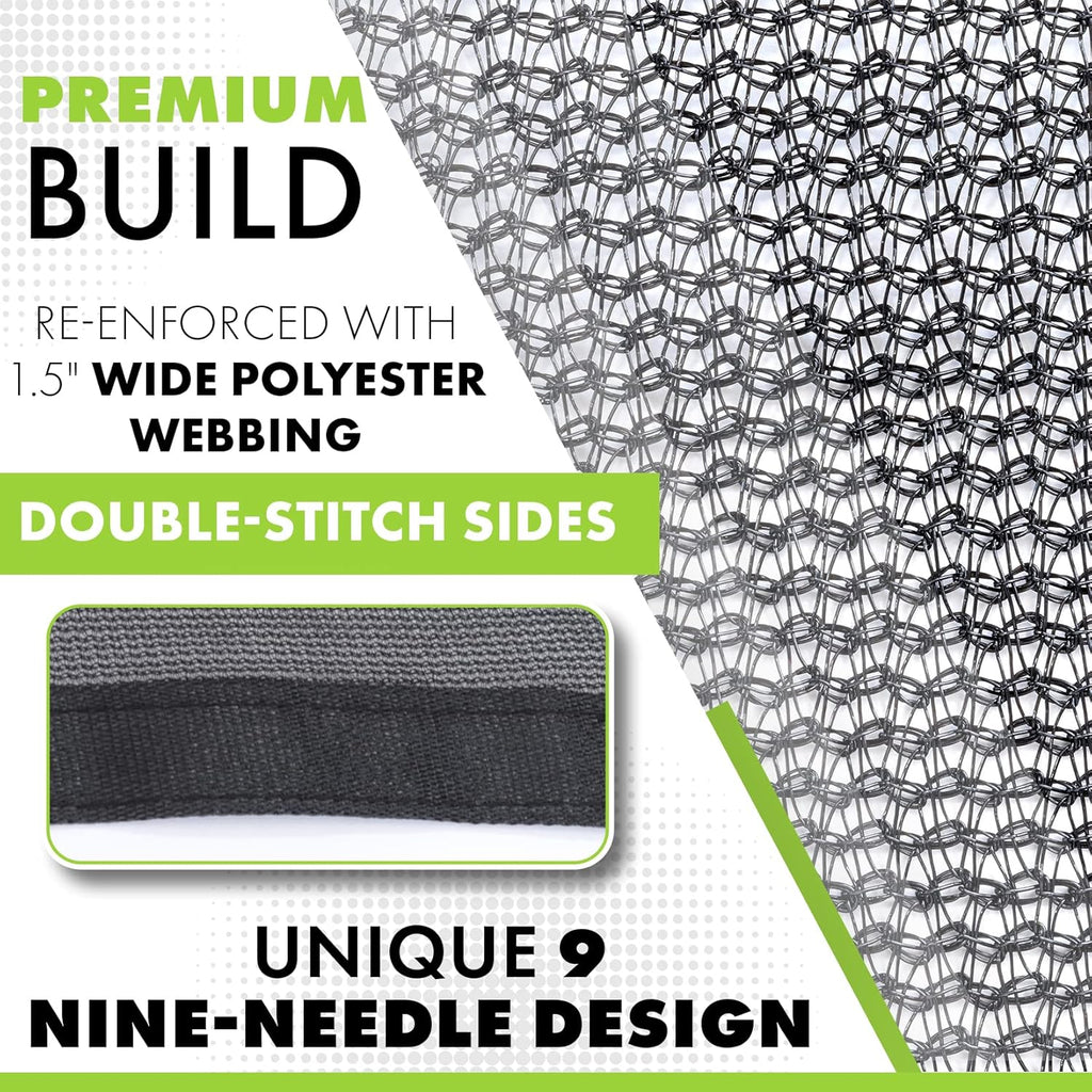 Heavy Duty Black Knitted Mesh Tarp with Grommets, 10 FT X 12 FT, Pack of 2 H421