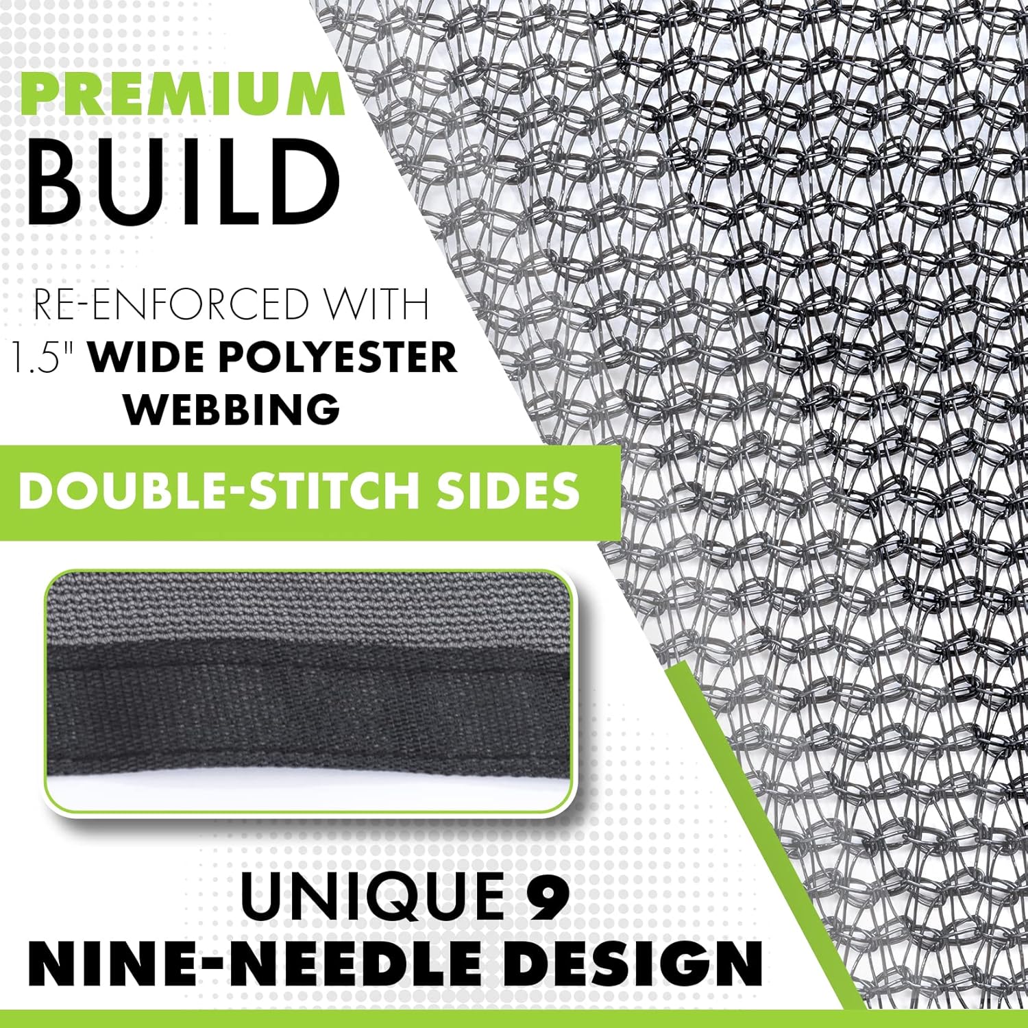 Heavy Duty Black Knitted Mesh Tarp with Grommets, 10 FT X 12 FT, Pack of 2 H421