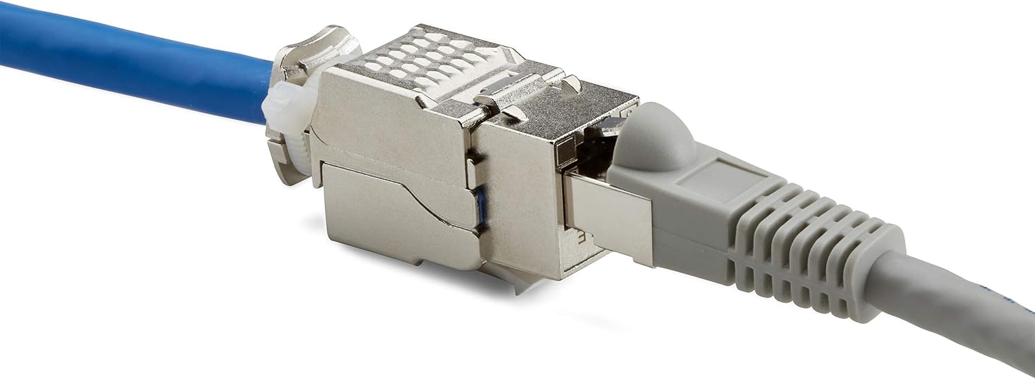 12 Pack Shielded Cat6A Toolless Keystone Jack Y811244