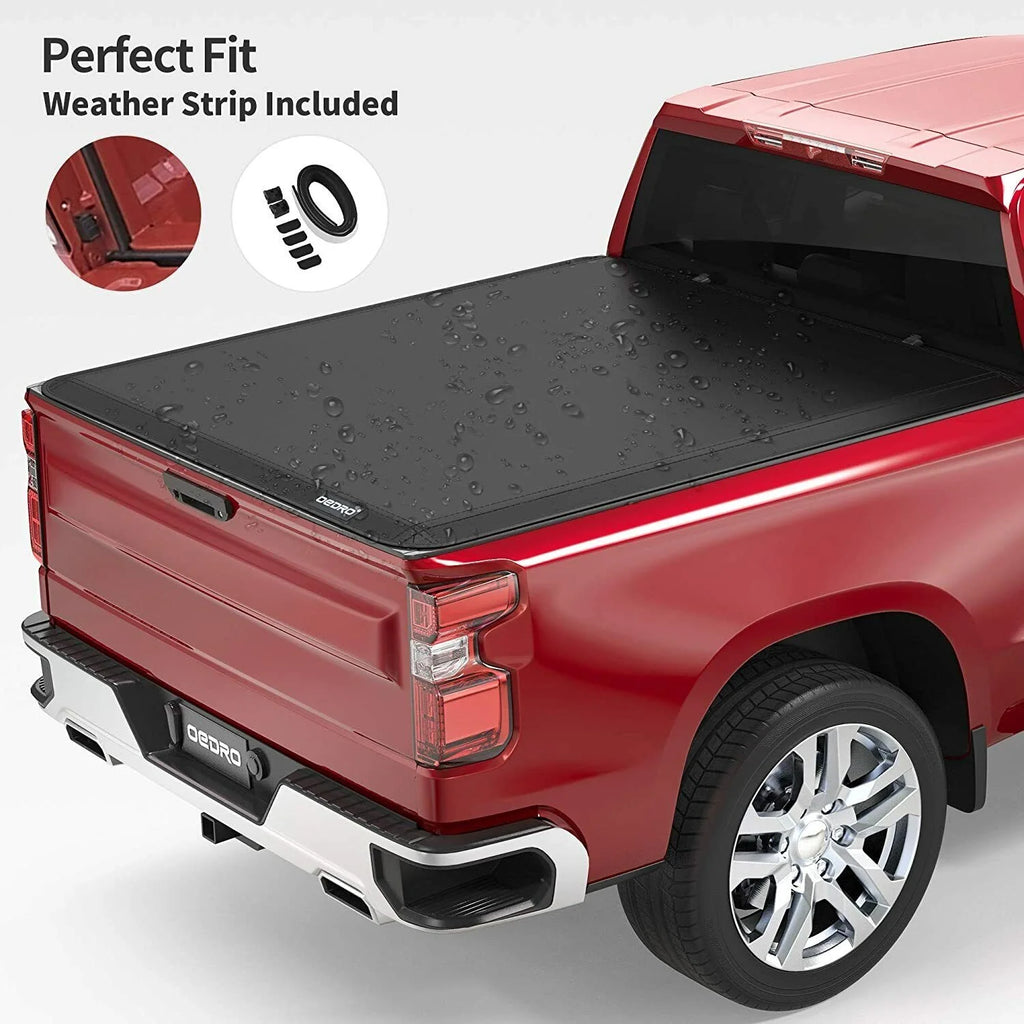 5.5ft Soft 4 Fold Truck Bed Tonneau Cover V212755