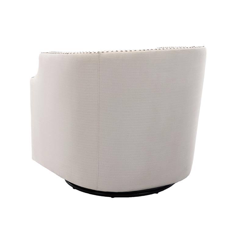 Linen Swivel Barrel Chair J2172