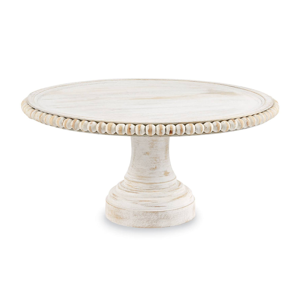 White Beaded Cake Stand F756081