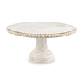 White Beaded Cake Stand F756081