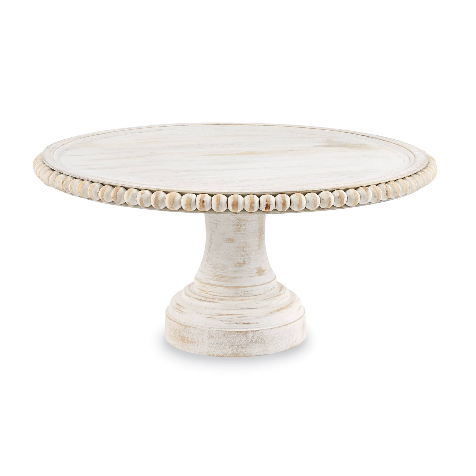White Beaded Cake Stand F756081