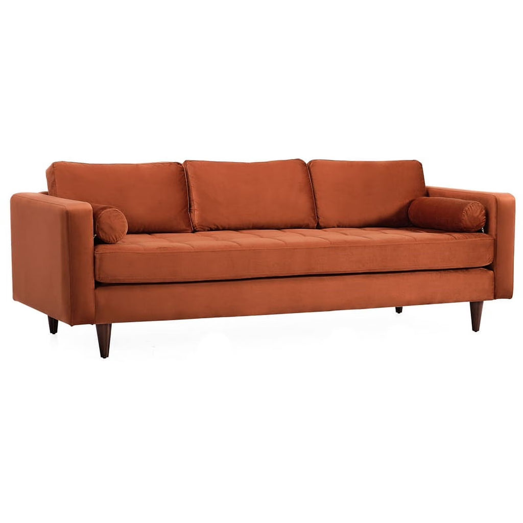 Orange Velvet Sofa I910