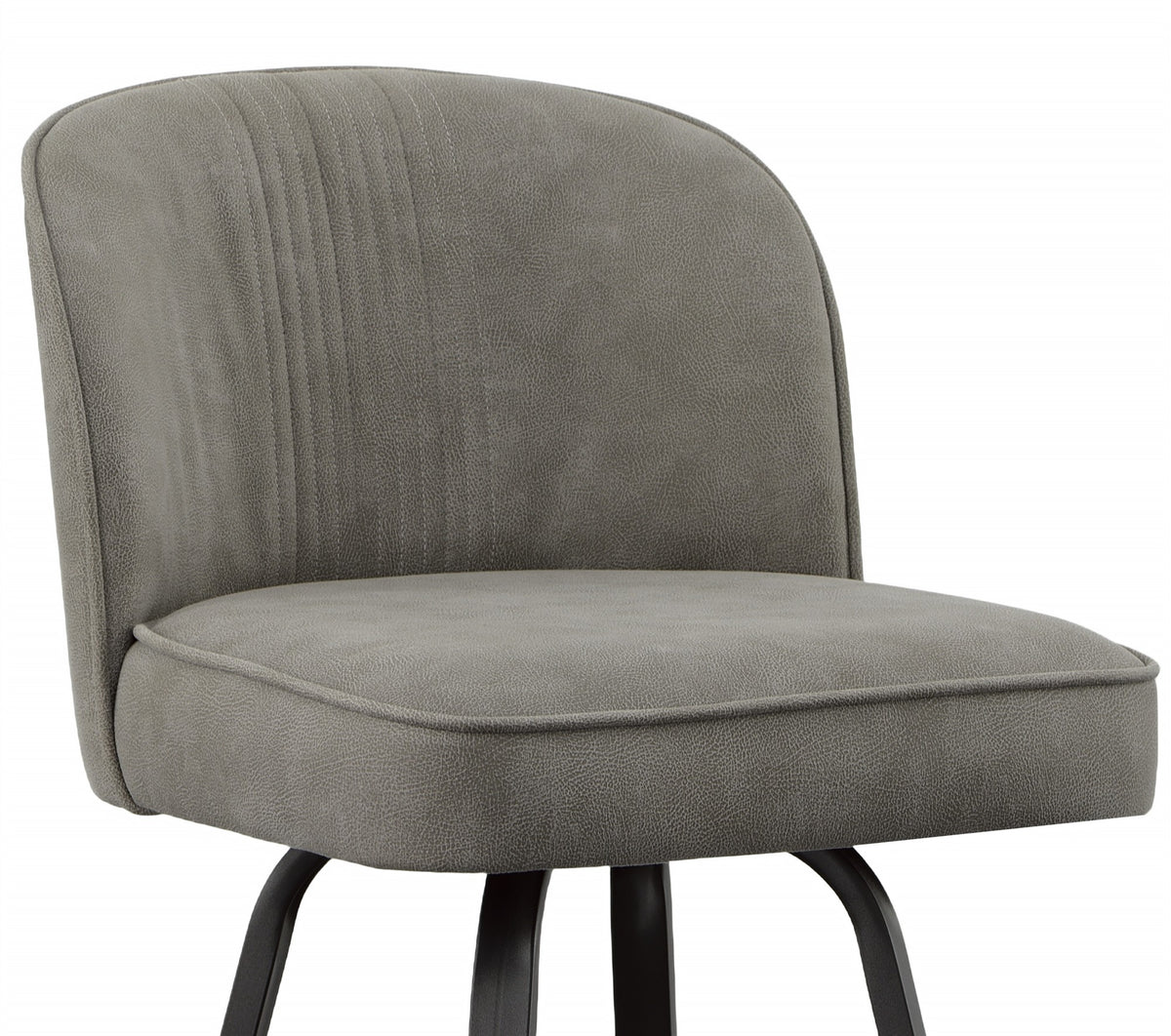 Gray Metal Swivel Upholstered Barstool F663