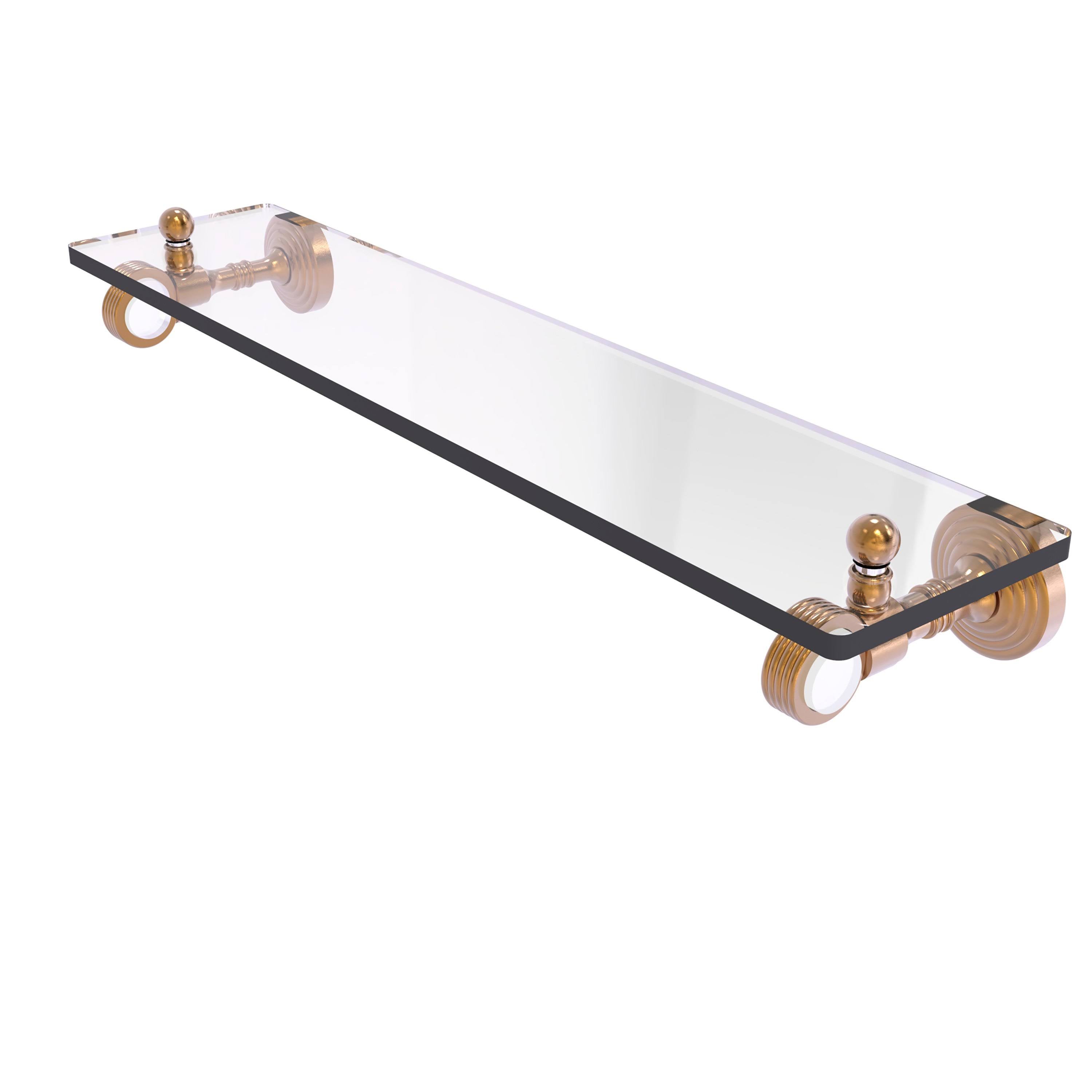 22 in. Brushed Bronze Glass Shelf O4661
