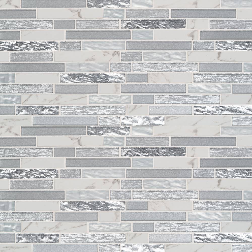 11.81 in. x 12 in. x 8mm Glass Mesh-Mounted Mosaic Tile E49447