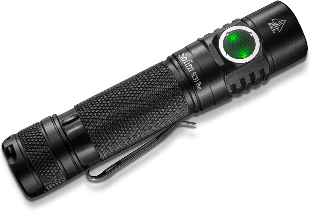 Rechargeable Flashlight 2000 Lumens with Diffuser, Magnetic Tail Cap X839528