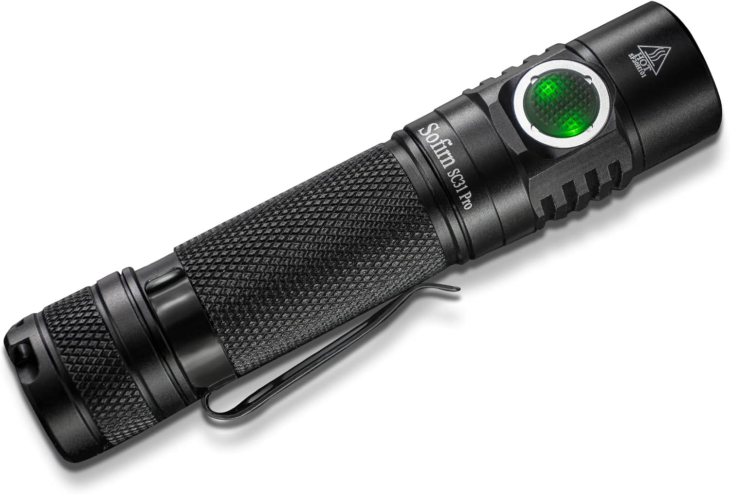 Rechargeable Flashlight 2000 Lumens with Diffuser, Magnetic Tail Cap X839528