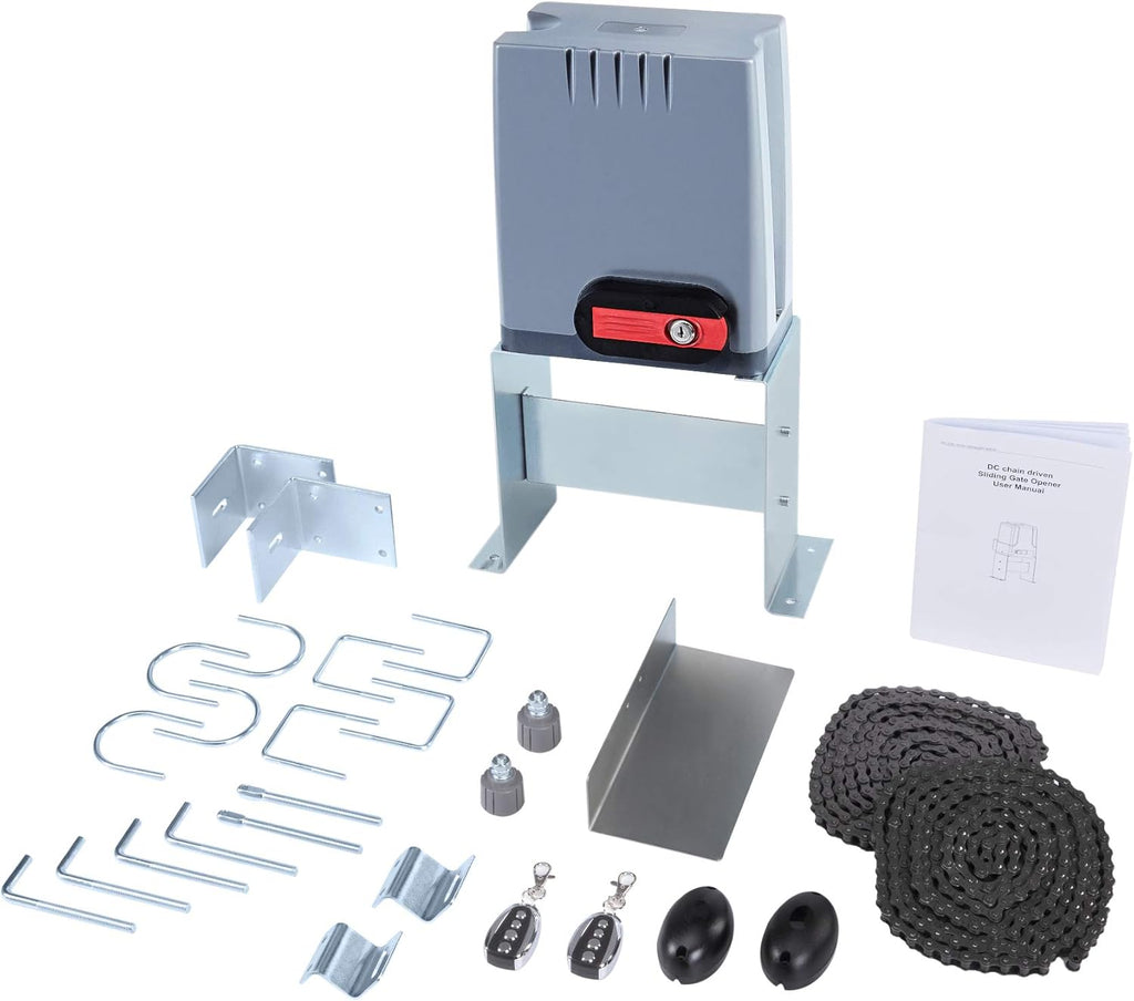 1800 lb Automatic Sliding Gate Opener with 2 Remote Controls H66096