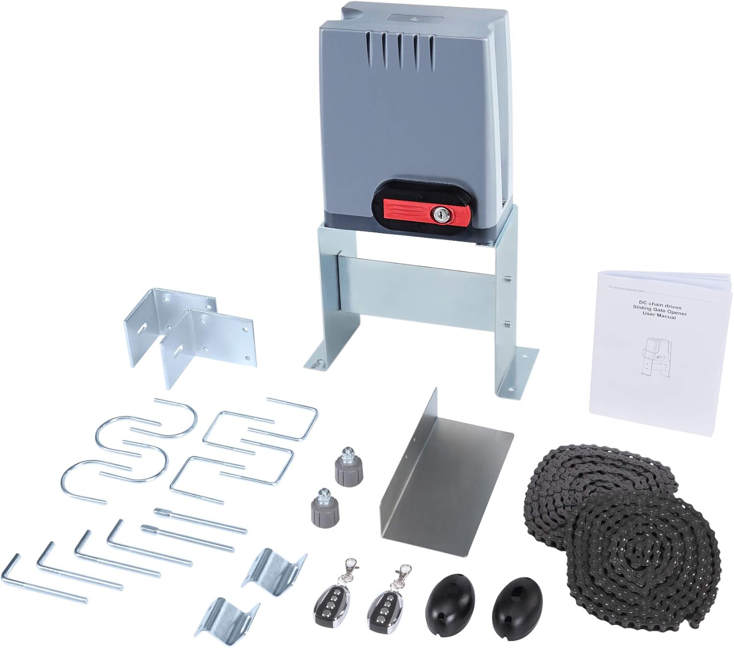 1800 lb Automatic Sliding Gate Opener with 2 Remote Controls H66096