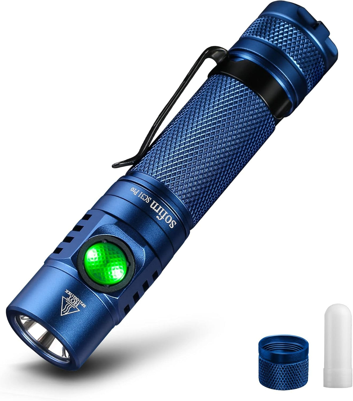 Rechargeable Flashlight 2000 Lumens with Diffuser, Magnetic Tail Cap X839528