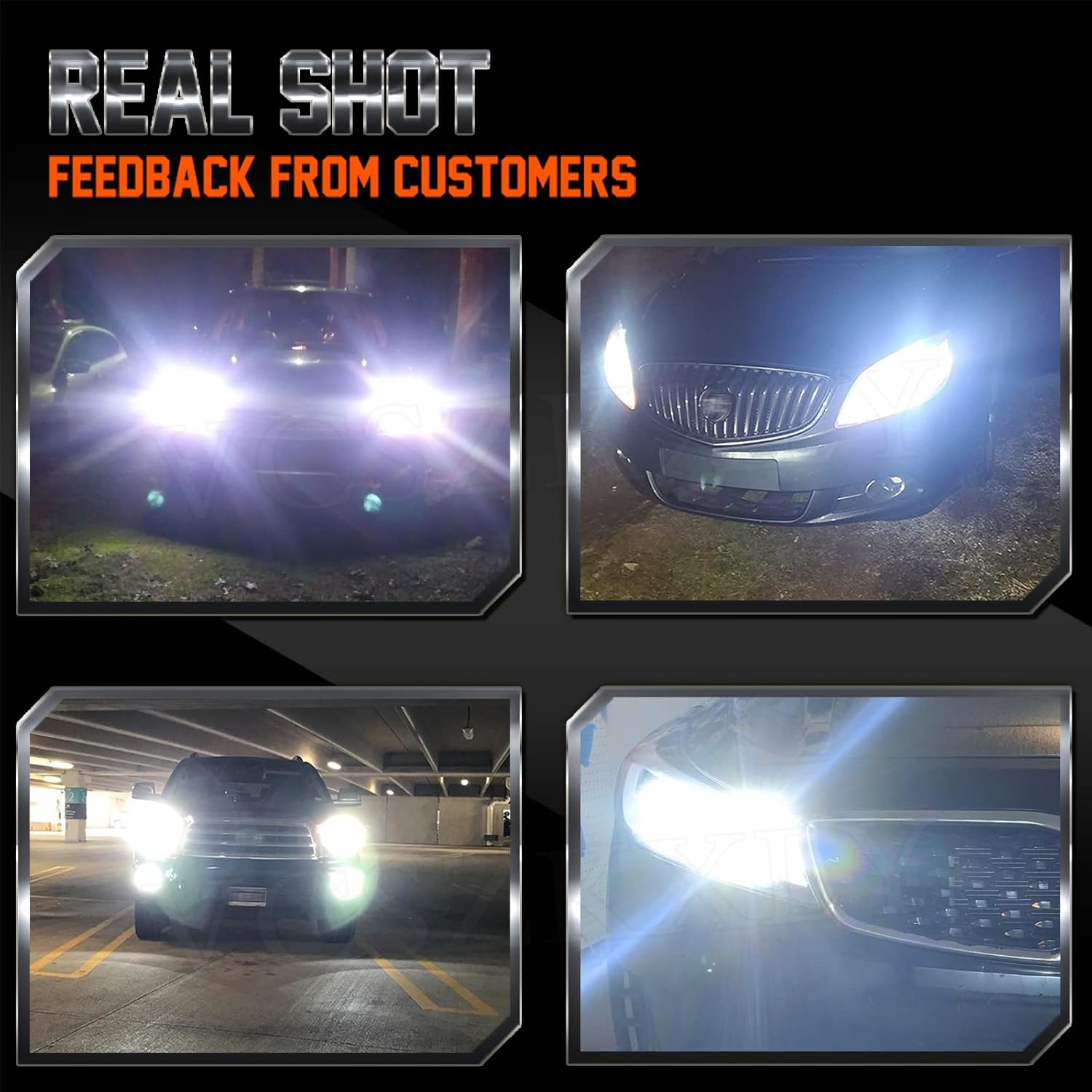 6000K Cool White LED Headlight Bulbs Combo, 6 LED Bulbs S701