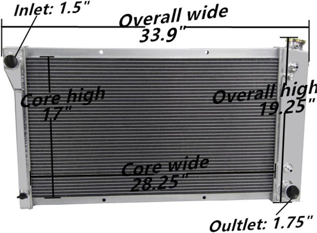 52MM 3 Row Aluminum Radiator with 2X12" Fan and Louver Shroud B64717