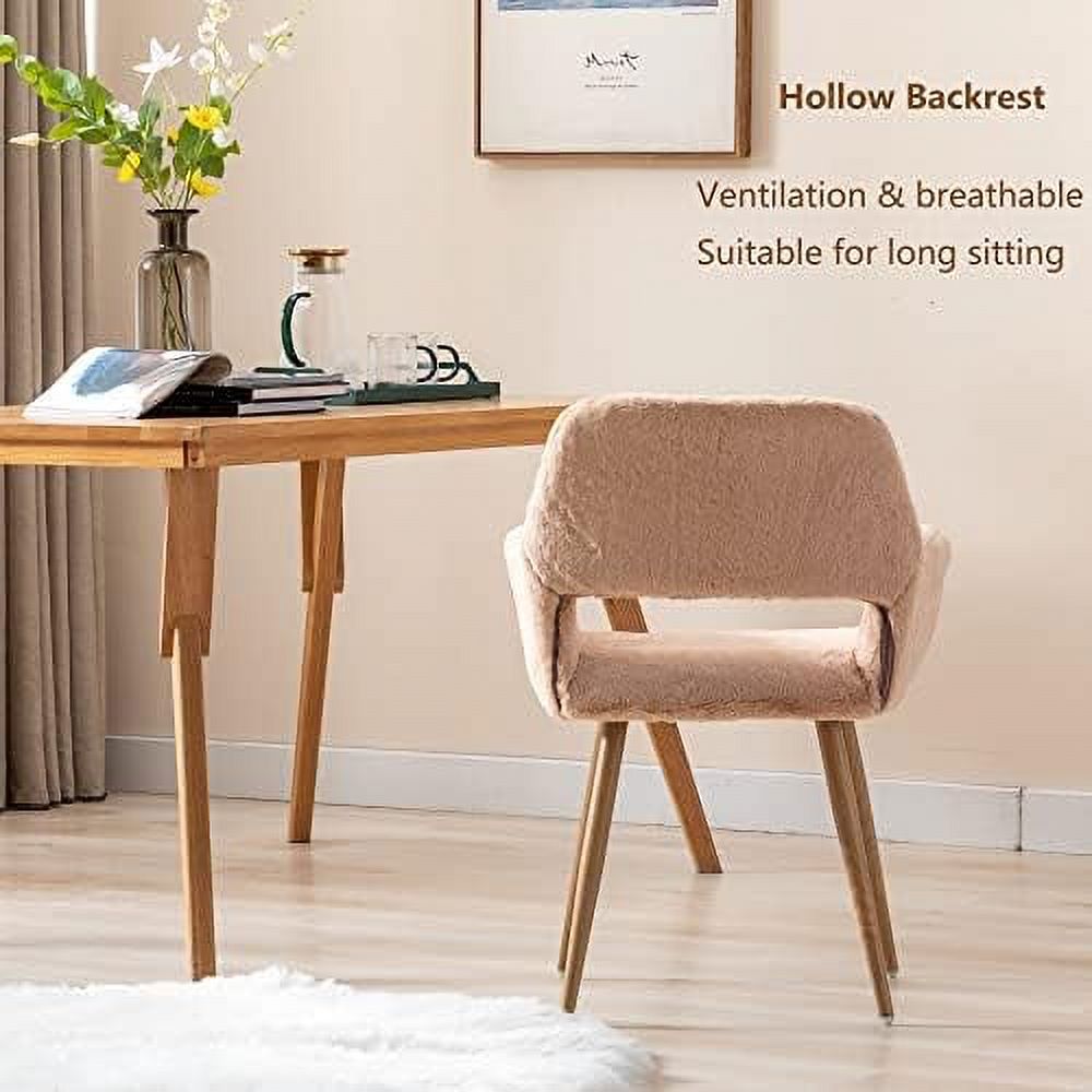 Faux Sherpa Accent Armchair with Metal Legs P135