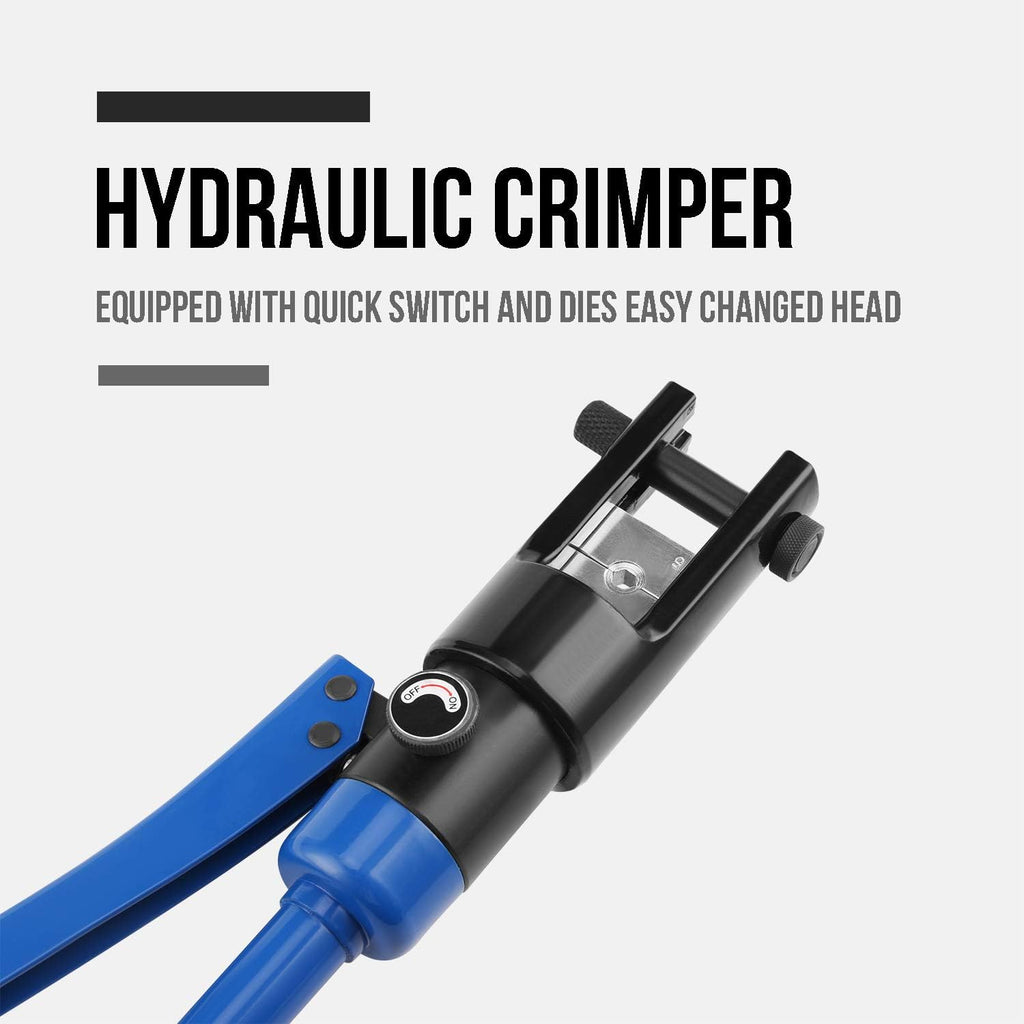 Hydraulic Cable Lug Tool, 6 AWG to 4/0 AWG Battery Cable Crimping Tool Set B848