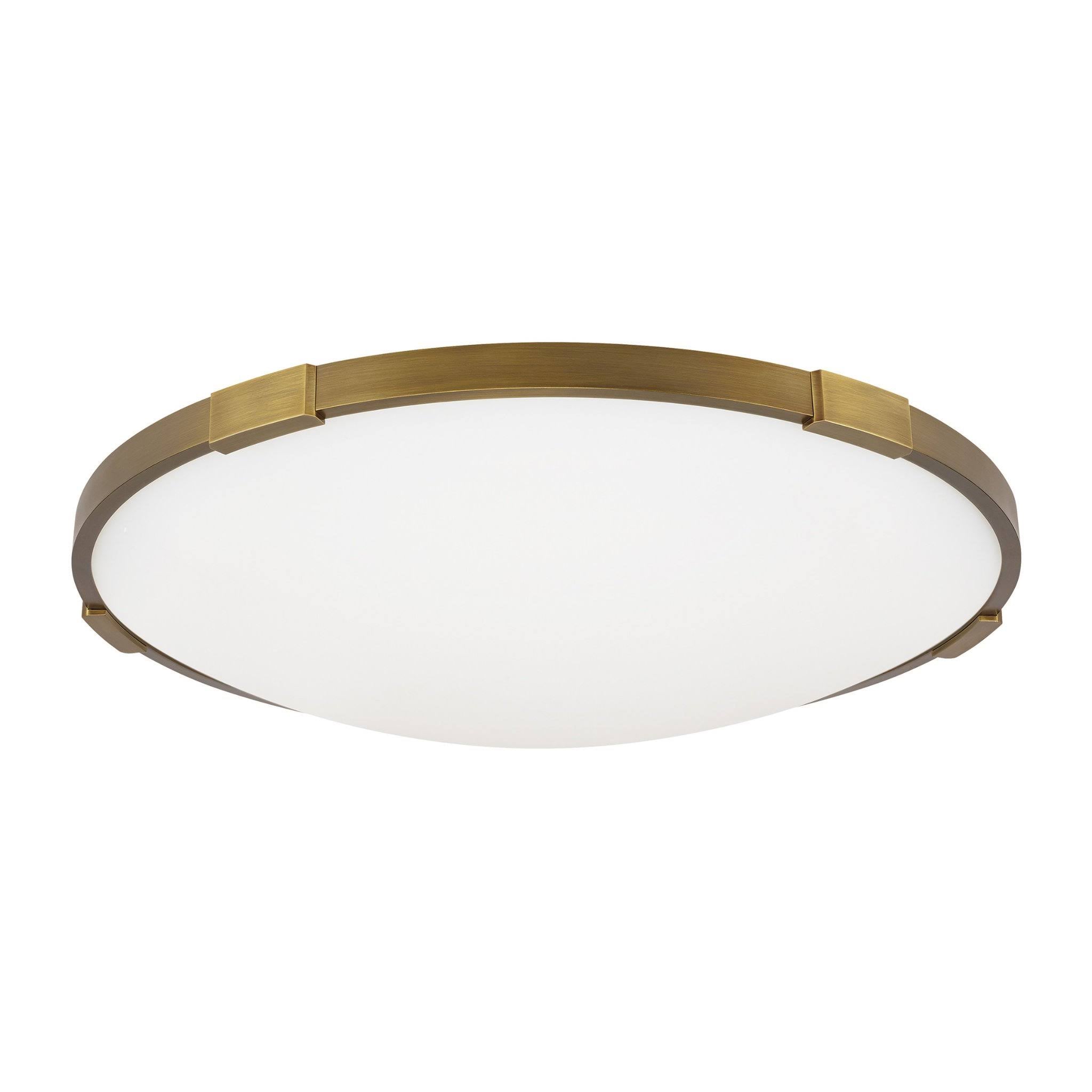 Aged Brass LED Flush Mount F3204