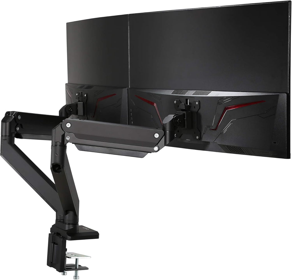 Black Dual Monitor Arm Desk Mount O286