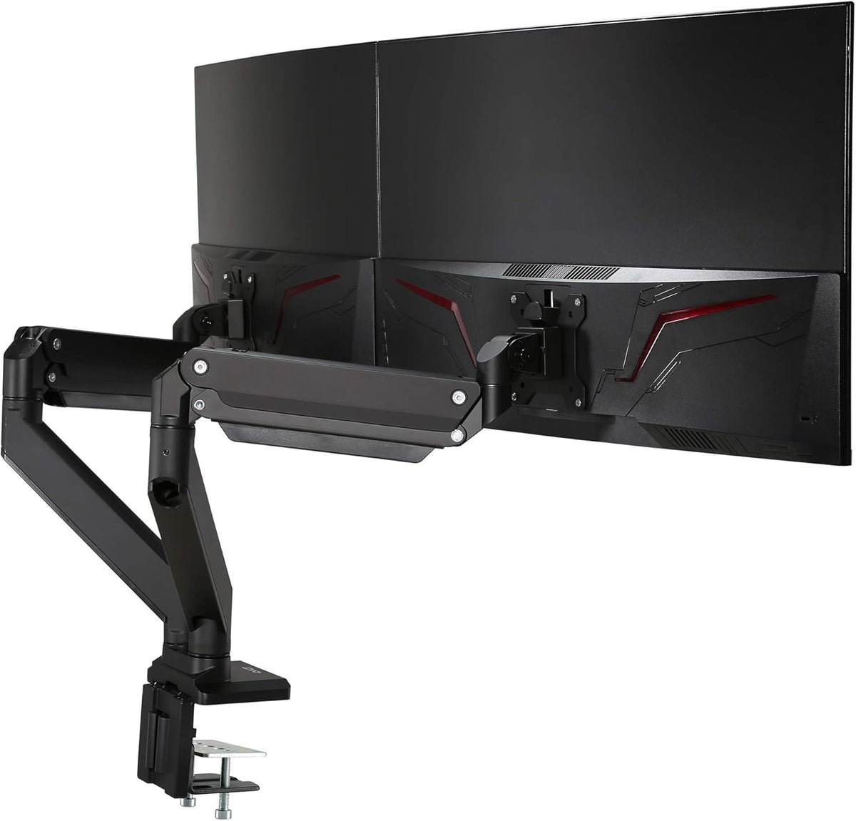 Black Dual Monitor Arm Desk Mount O286