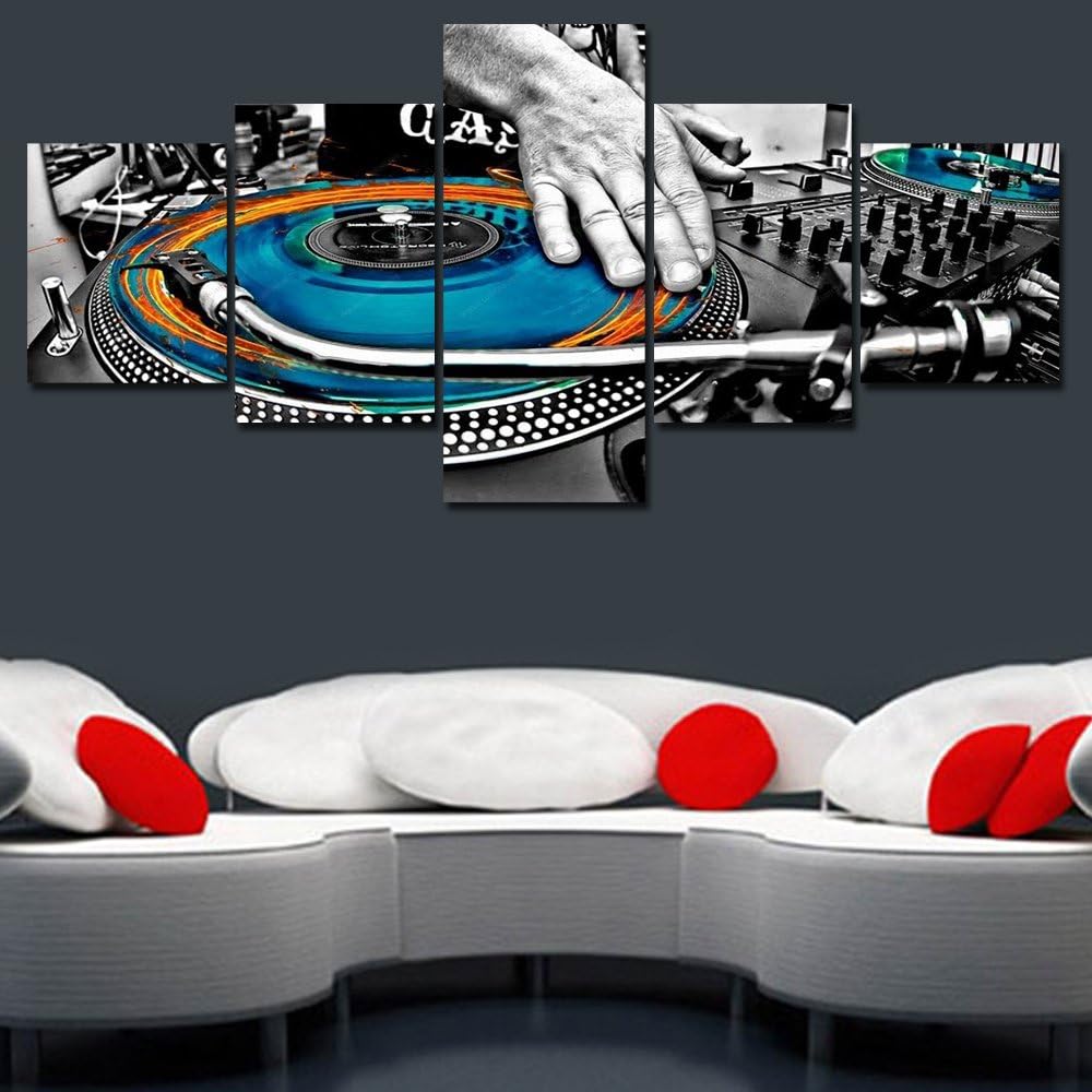 Canvas Wall Art 5 Piece Abstract Pictures Wooden Frame Ready to Hang D662